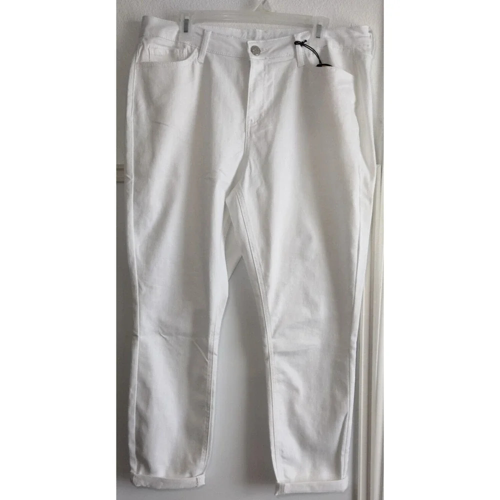 Copper Flash Womens 16W Curvy Ankle Skinny White Premium Denim (TINY FLAW)